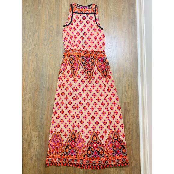 NANETTE LEPORE Long Sheer Dress Sz 6 Multi CoverUp Floral Sleeveless Pockets NWT - Picture 2 of 4